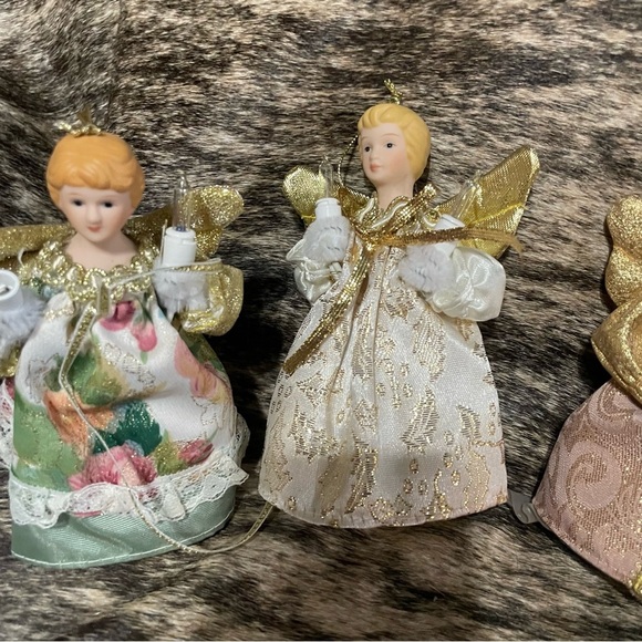 Angel‎ Christmas Tree Ornaments Figurines Set of 4 4-5 inches - Picture 2 of 4